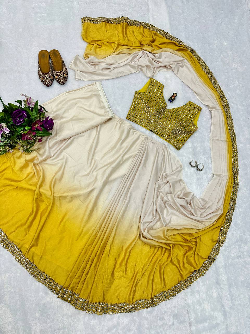 1 min Padding Chinon Ready to Wear Saree