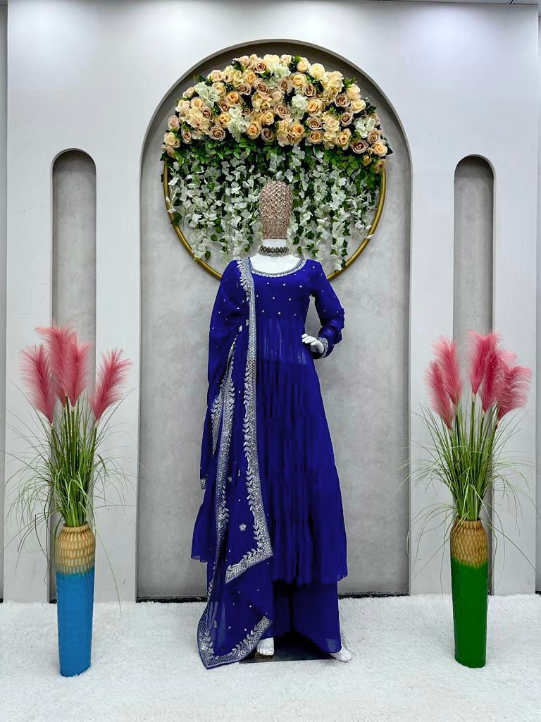 Latest Georgette Full Stitched Anarkali Full Stitched Suit Set