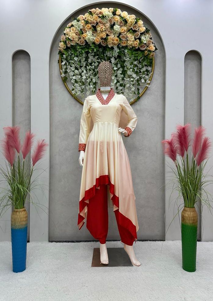 Beautiful Ready to Wear Silk Dhoti Suit