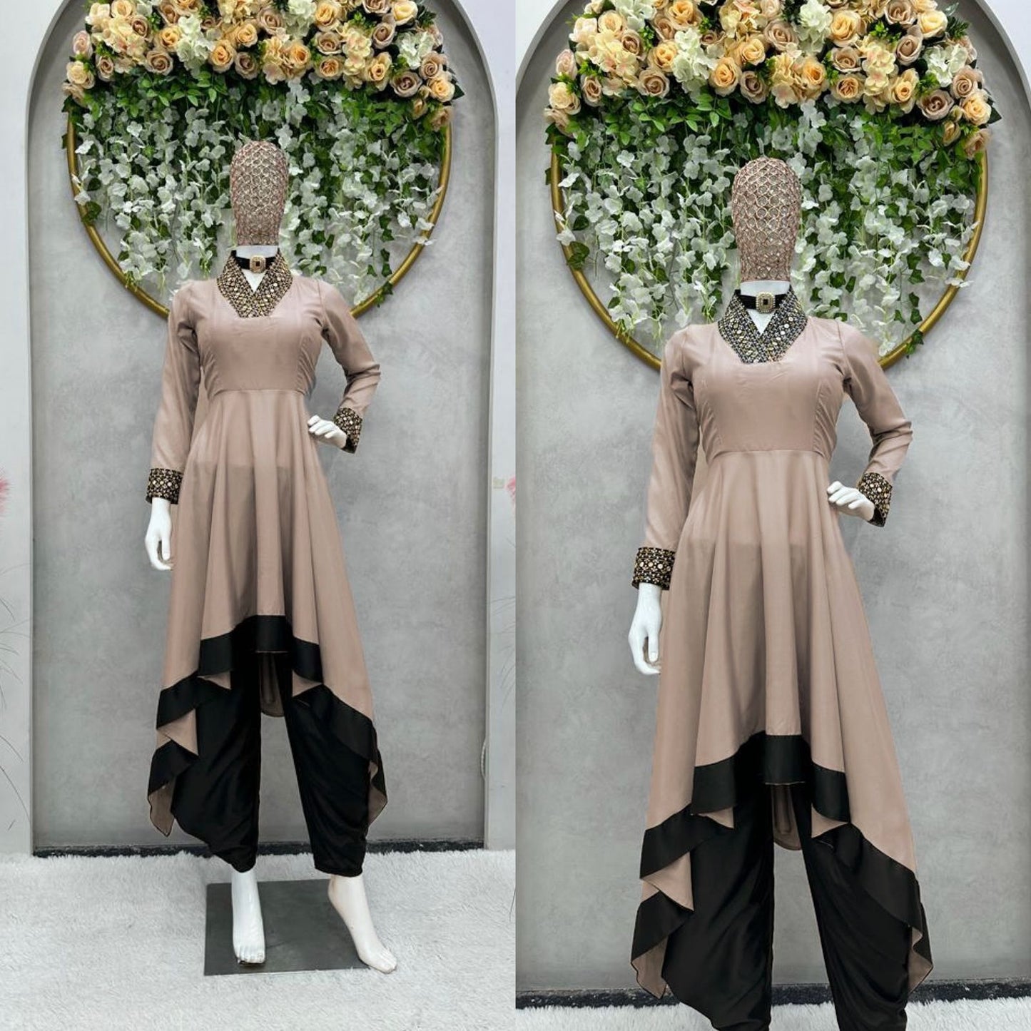 Beautiful Ready to Wear Silk Dhoti Suit