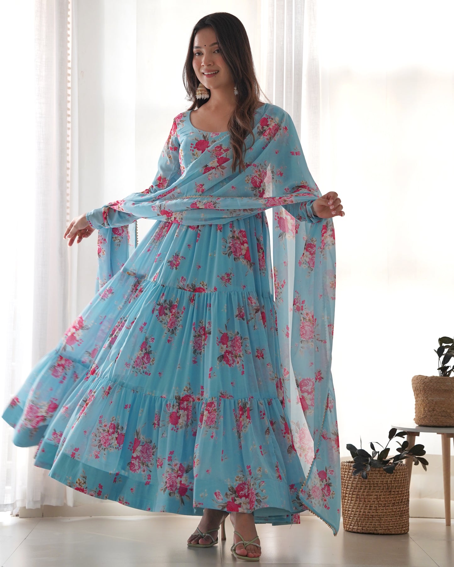 Perfect Fully Flair Anarkali Dress Wedding & Festivals Outfit For Girls And Women