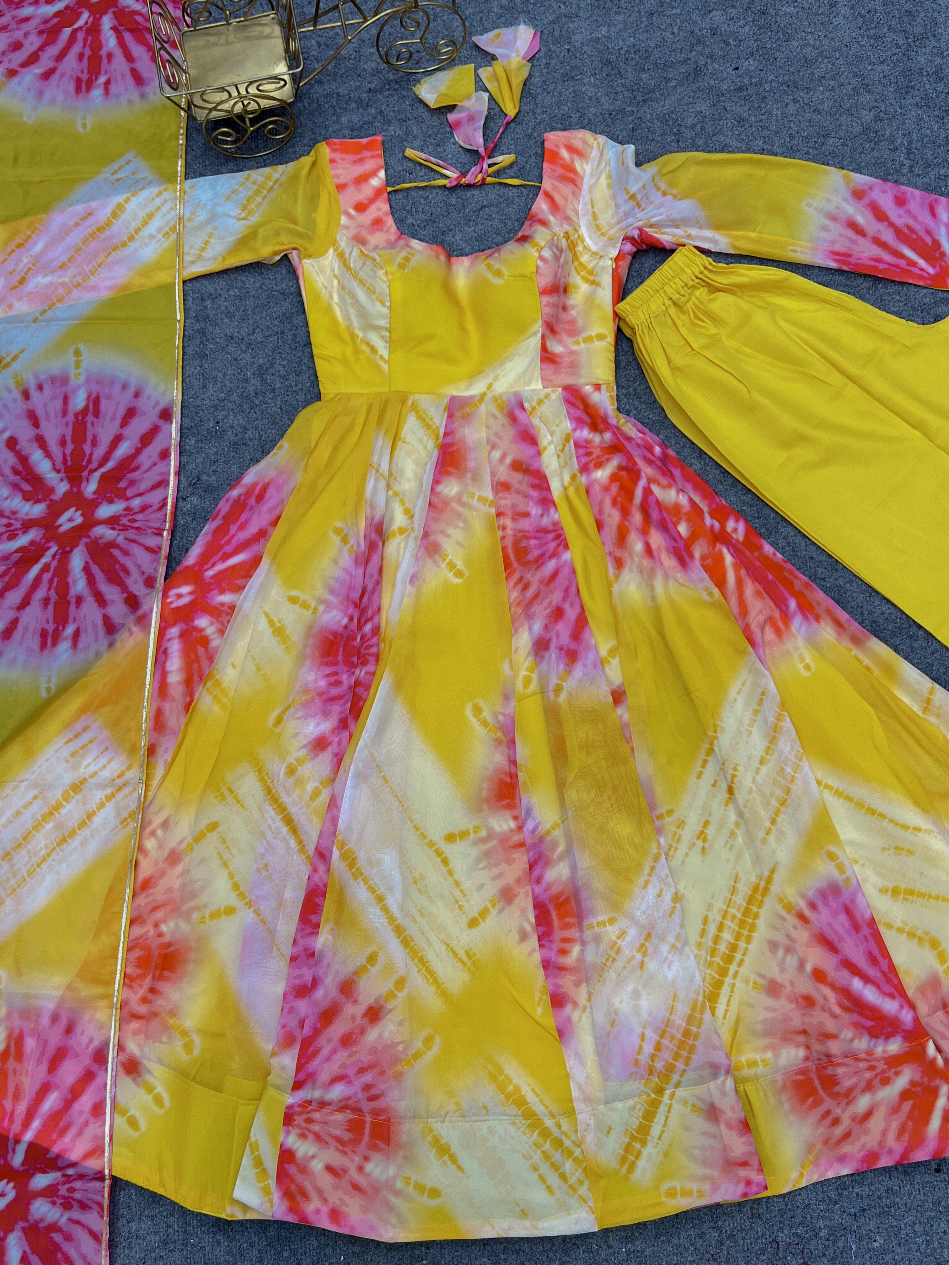 Imported Tie & Dye Printed Soft Cotton Frock For Girls (120707) -  Brandspopper.com