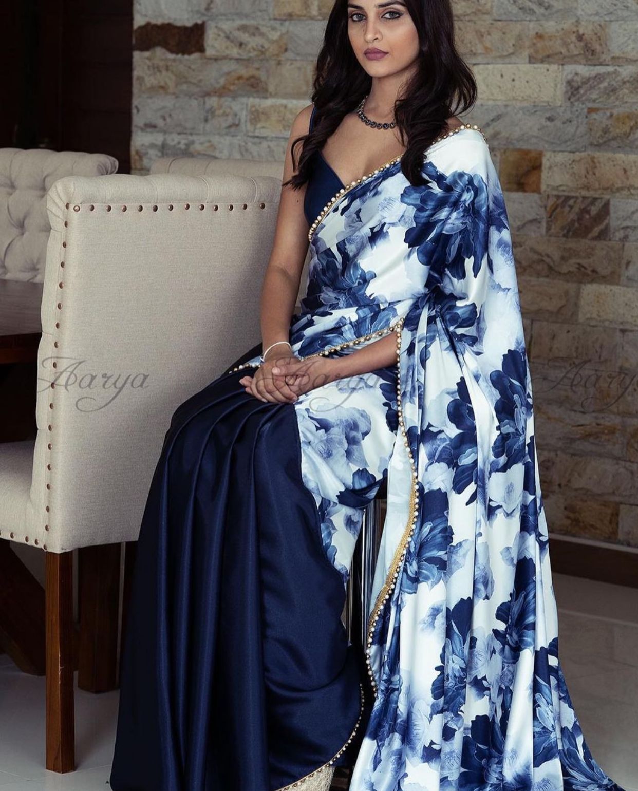 Beautiful Satin Silk Printed Satin Silk Saree