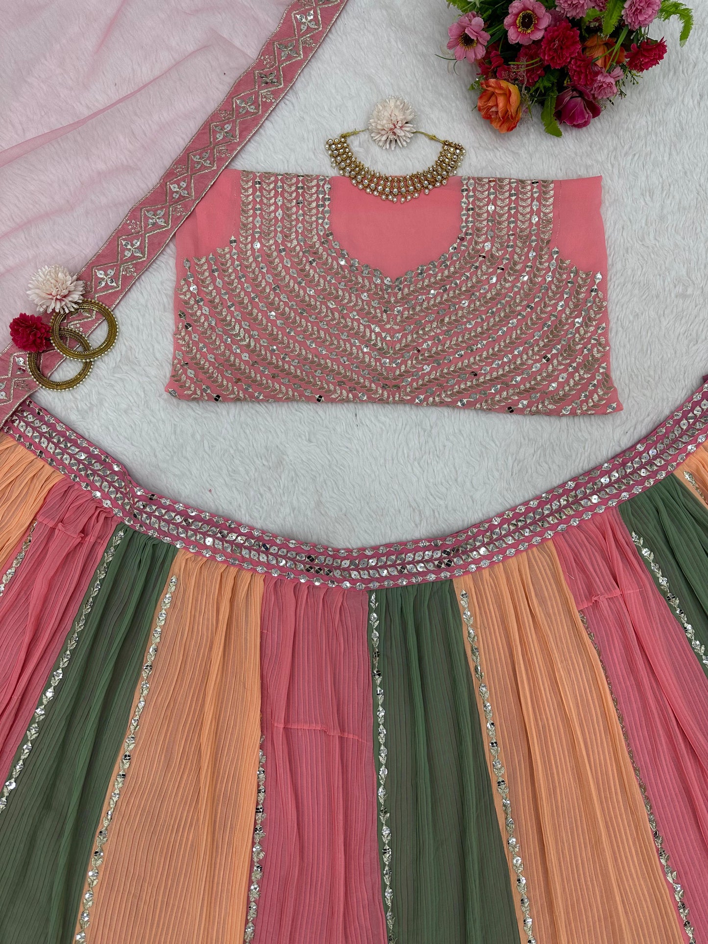 Multi Color Lehenga Choli