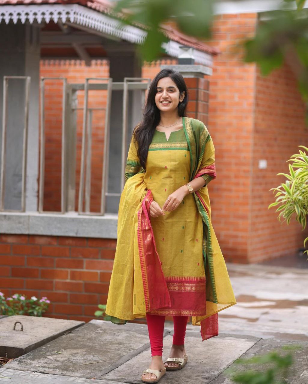 South Speical 🌸 Kanchi Cotton Full Stitched Suit With Hand Zari Weaving