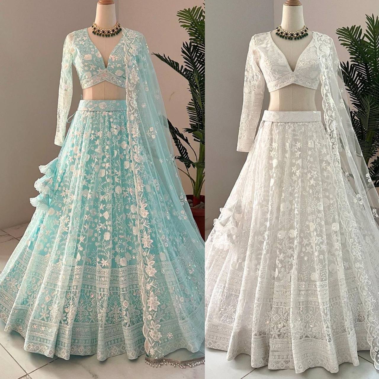 Wedding Wear Soft Net Embroidered Lehenga Choli