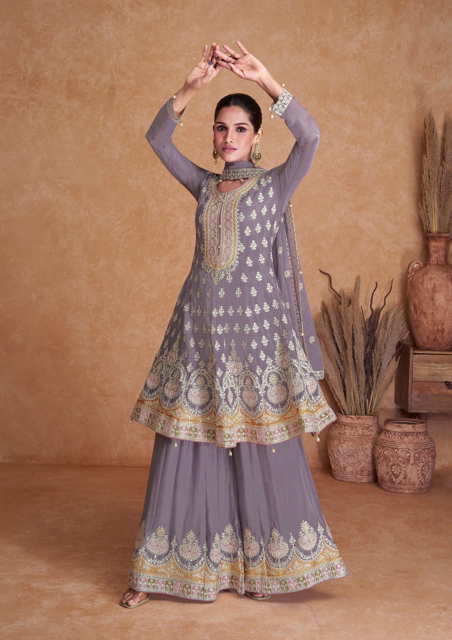 Function Wear Georgette Embroidered Full Stitched Salwar Kameez