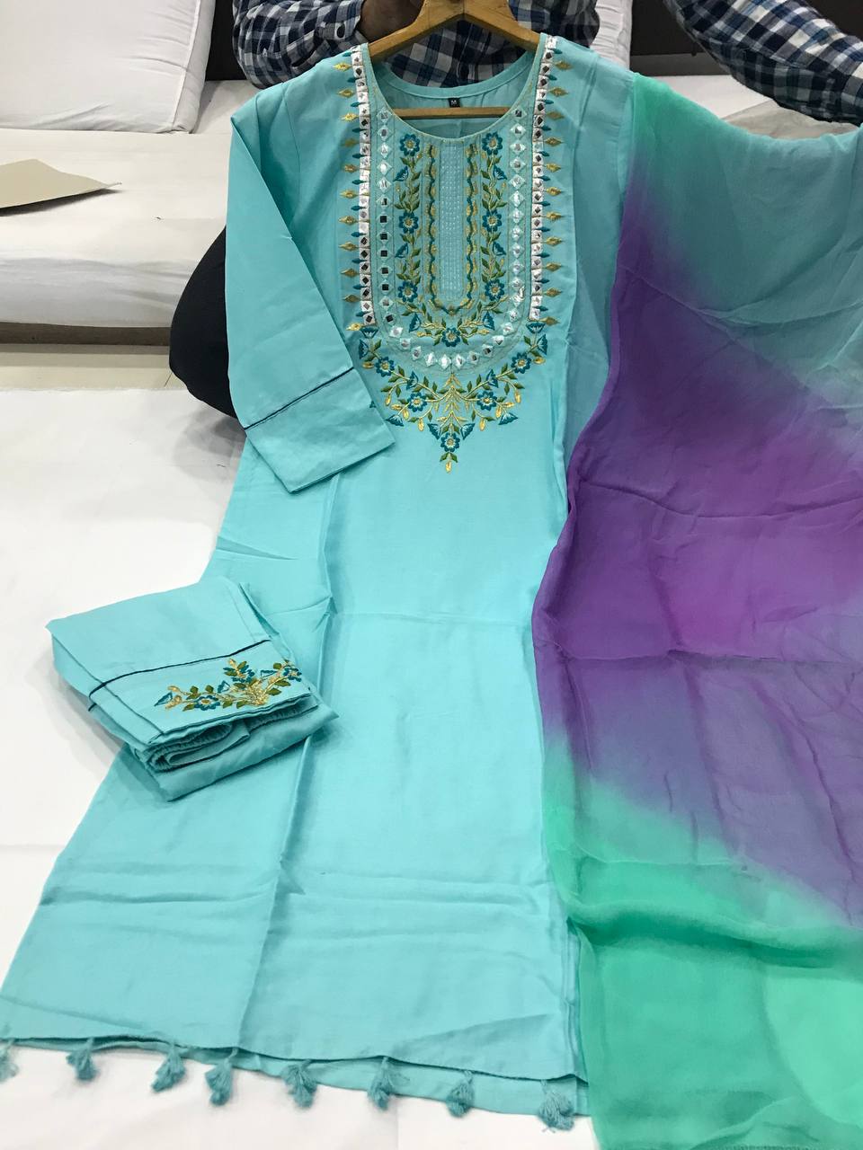 Beautiful Fully Stitched Ethnic Suit Set With Dupatta_All Size