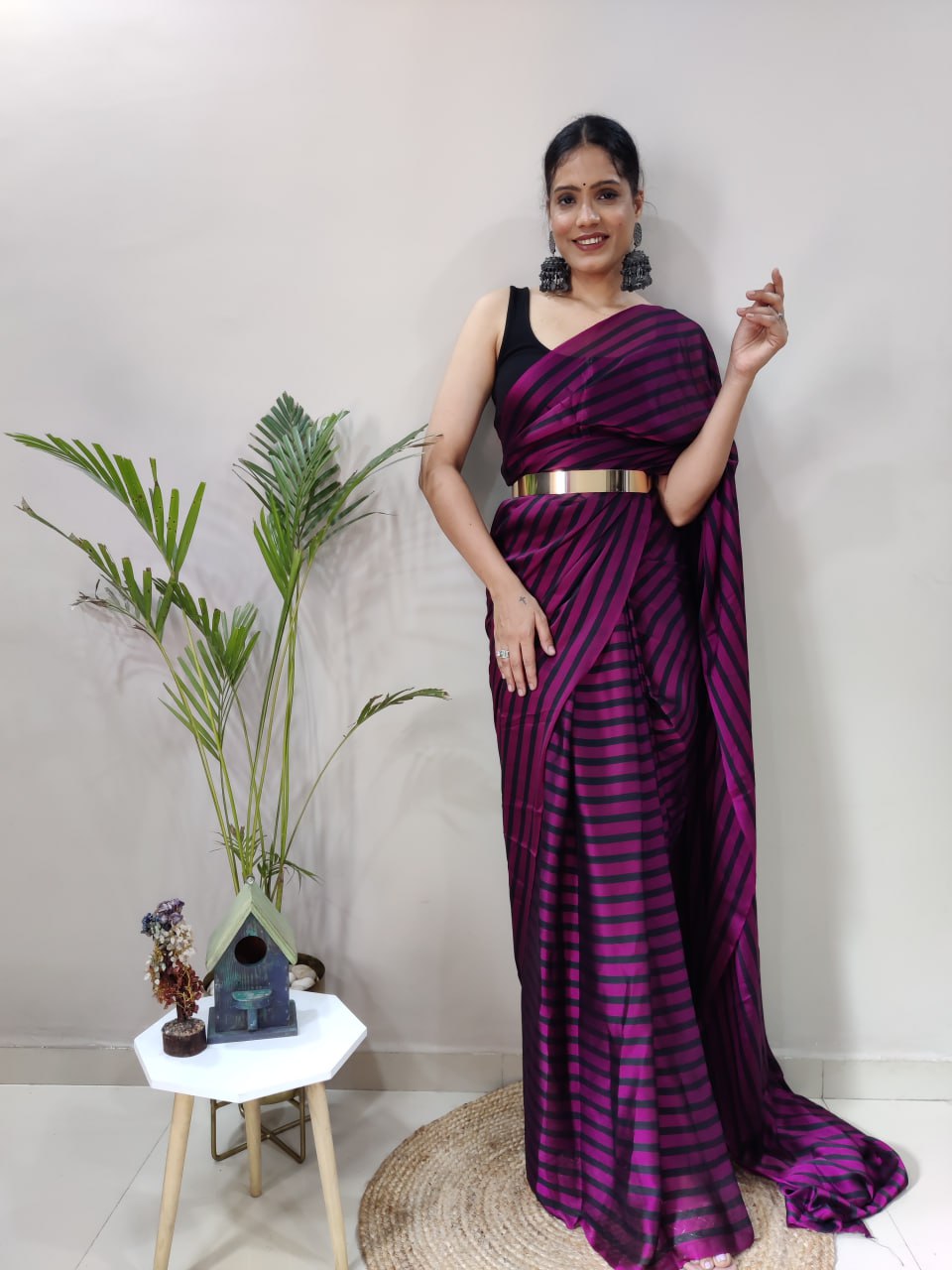 Beautiful Rongoli Silk Patta Pattern Saree