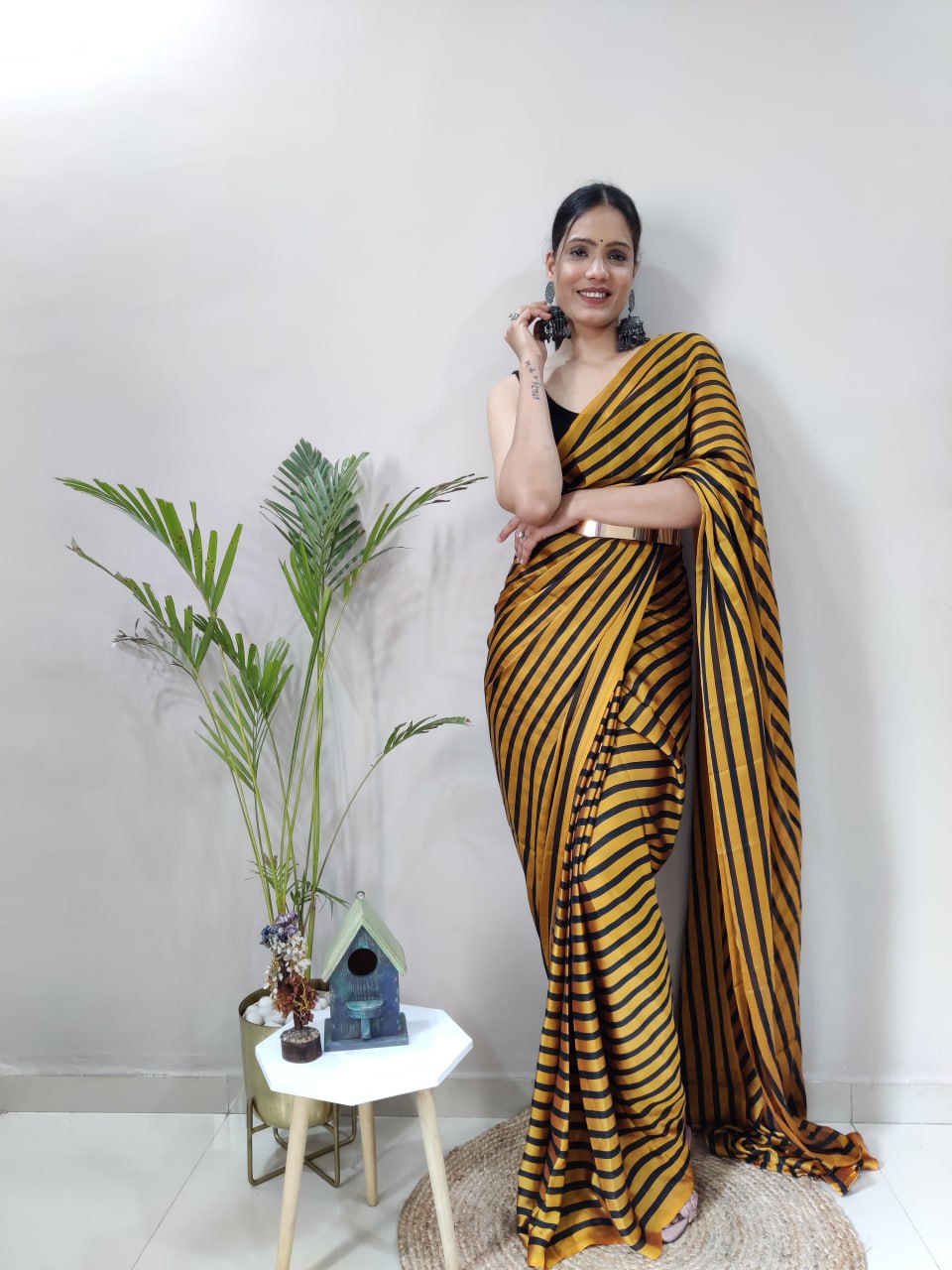 Beautiful Rongoli Silk Patta Pattern Saree