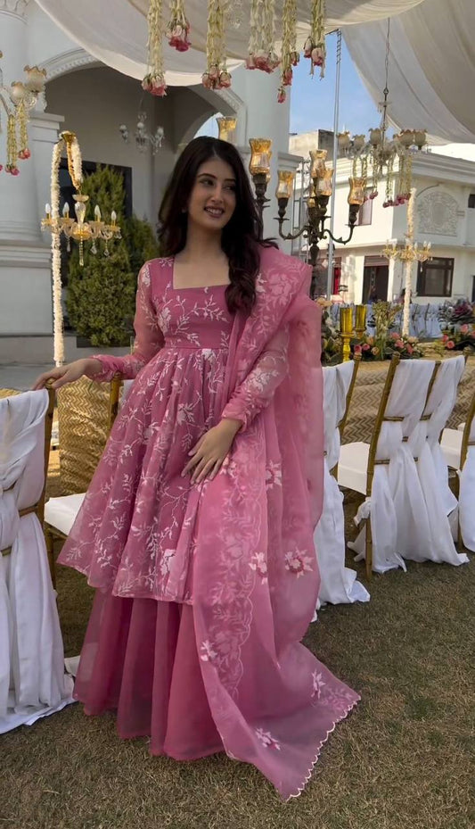 Beautiful Designer Pink Sharara Wedding & Festival Wear Foe Woman