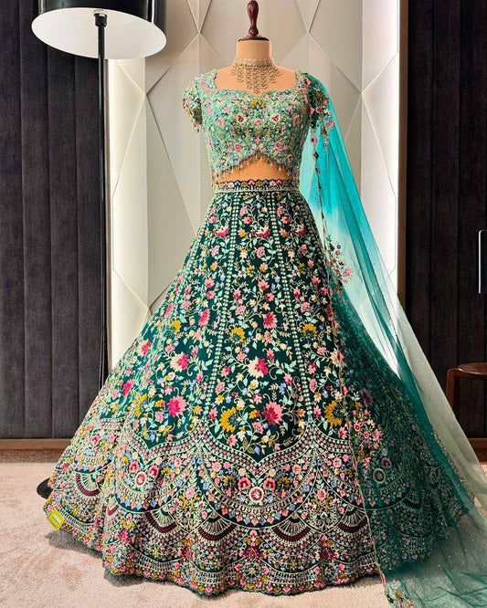 Designer  Georgette Thread With Sequence Work Lehanga Choli