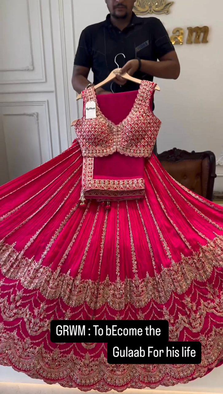 Amazing Georgette Thread And Sequences Work Lehenga Choli