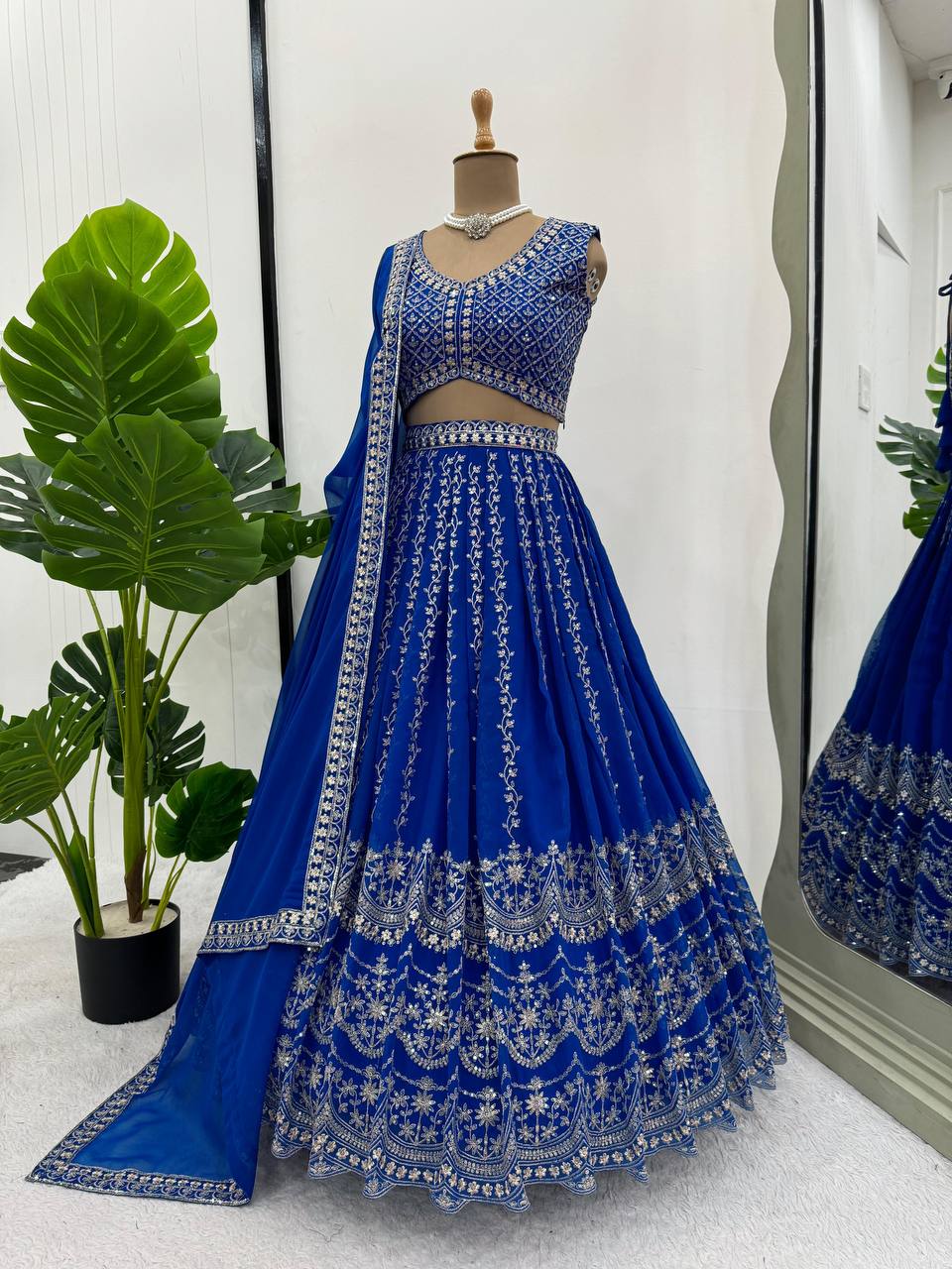 Amazing Georgette Thread And Sequences Work Lehenga Choli