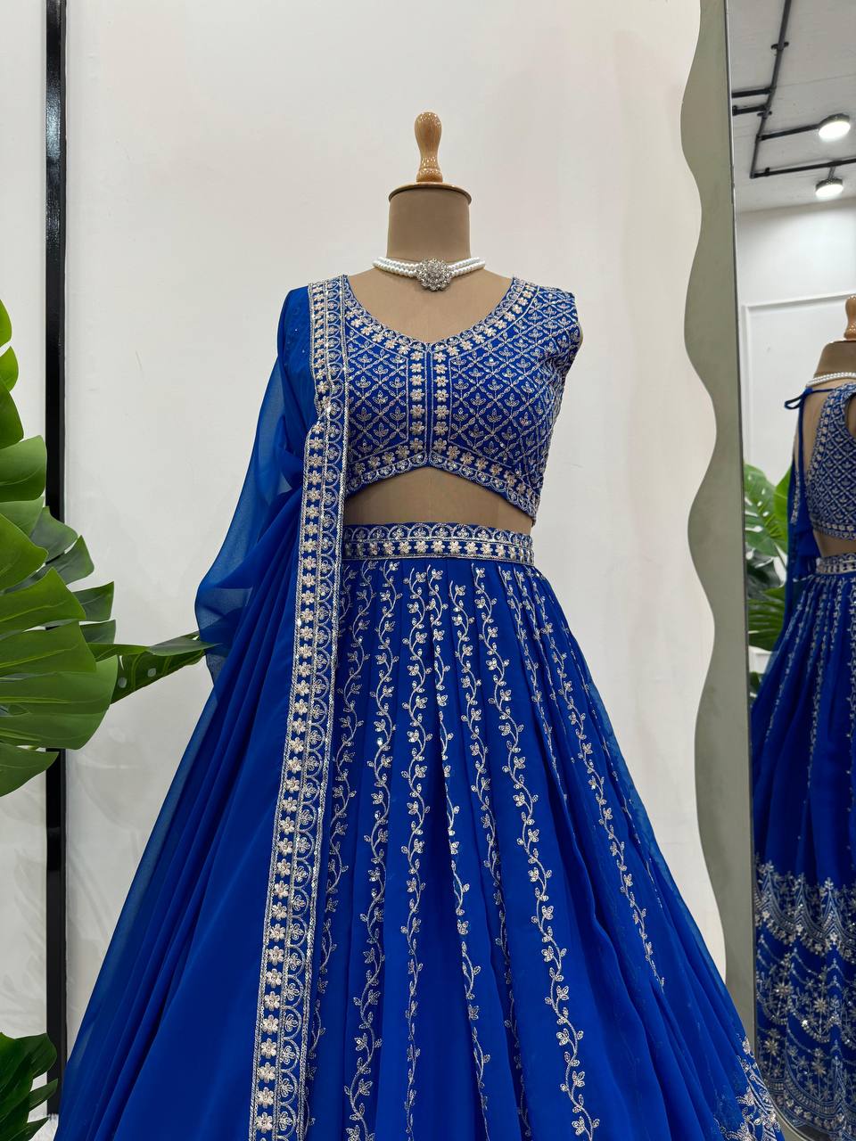 Amazing Georgette Thread And Sequences Work Lehenga Choli