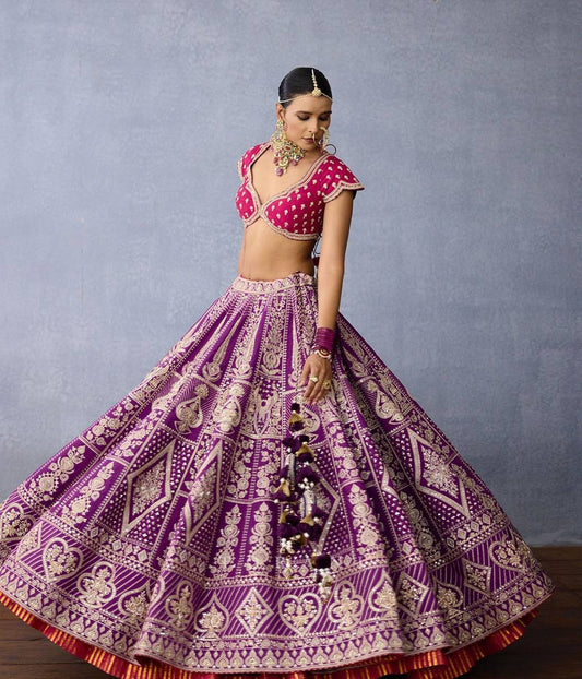 Bollywood Style Jalpari Silk Fabric Embroidery Sequences Work Lehenga Choli With Dupatta