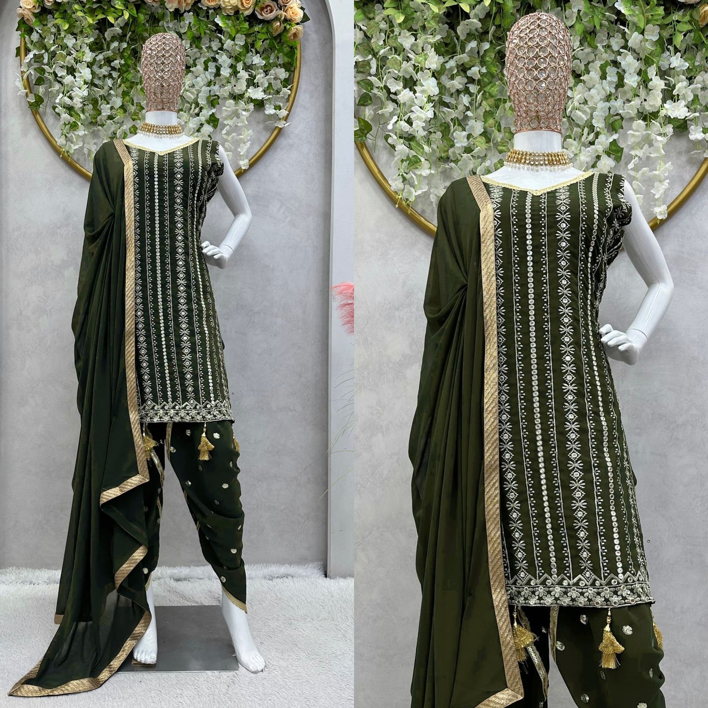 Full Stitched Pakistani Style Straight Cut Ready to Wear Suit