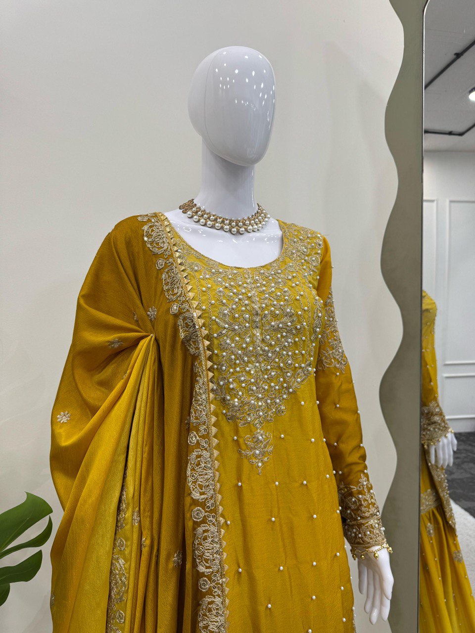 Yellow Color Silk Ready to Wear Sharara Suit