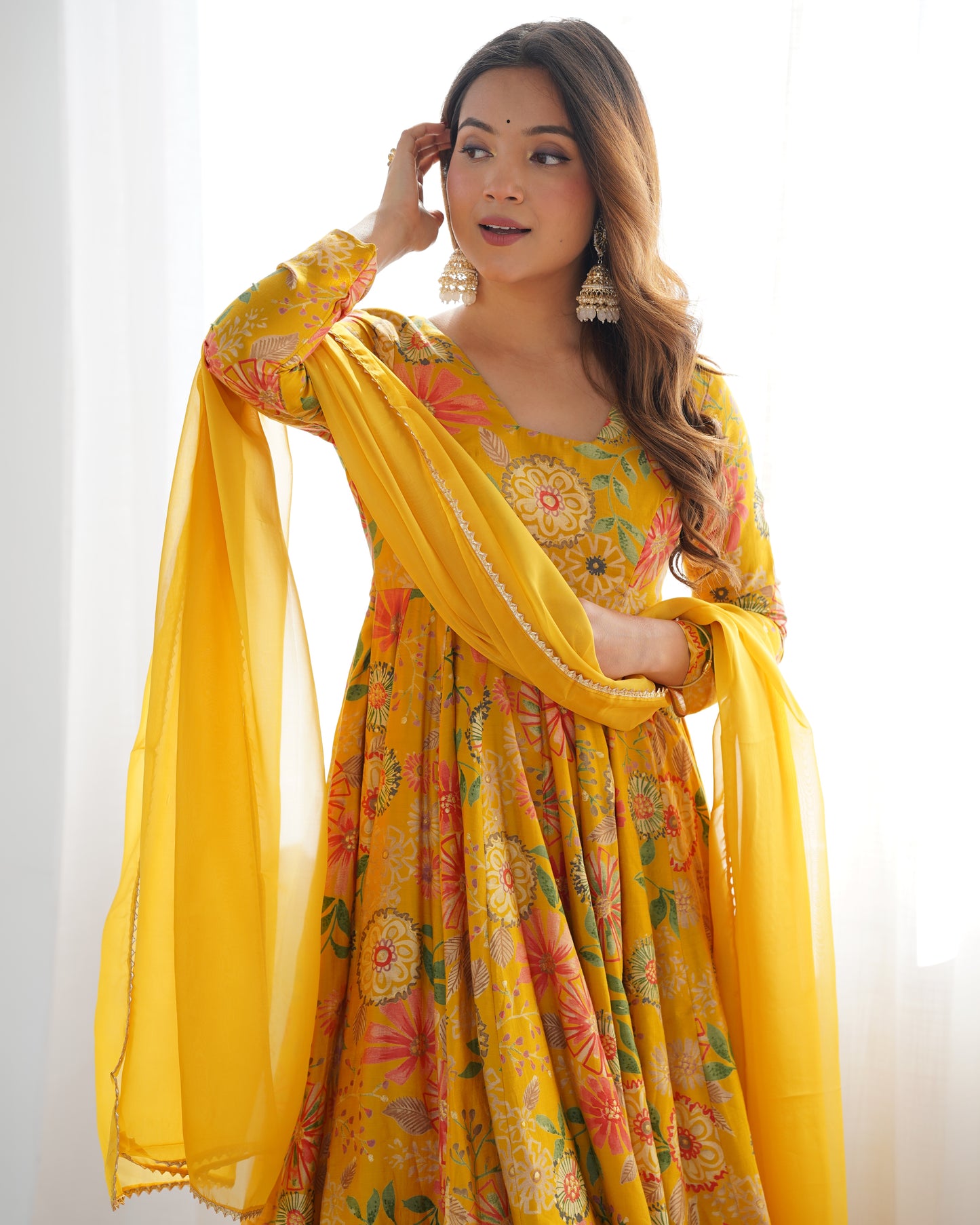 Yellow Color Roman Silk Fully Stitched Wester Suit Set