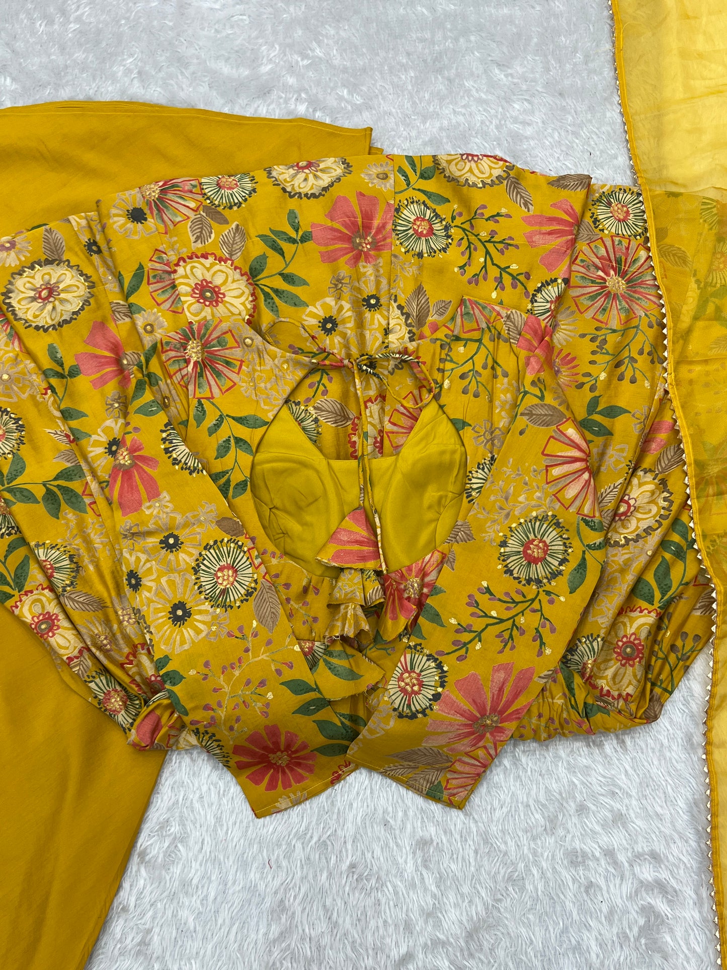 Yellow Color Roman Silk Fully Stitched Wester Suit Set