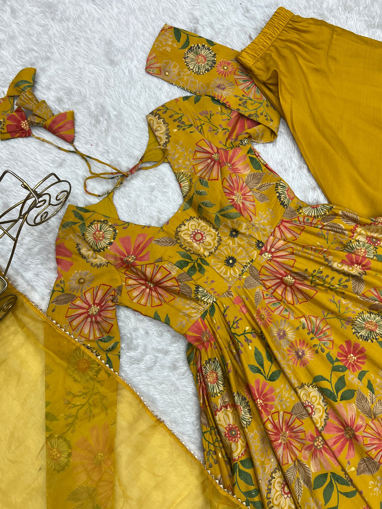 Yellow Color Roman Silk Fully Stitched Wester Suit Set