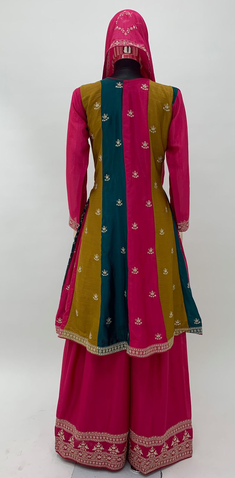 Party Wear Ready to Wear Colorful Sharara Suit