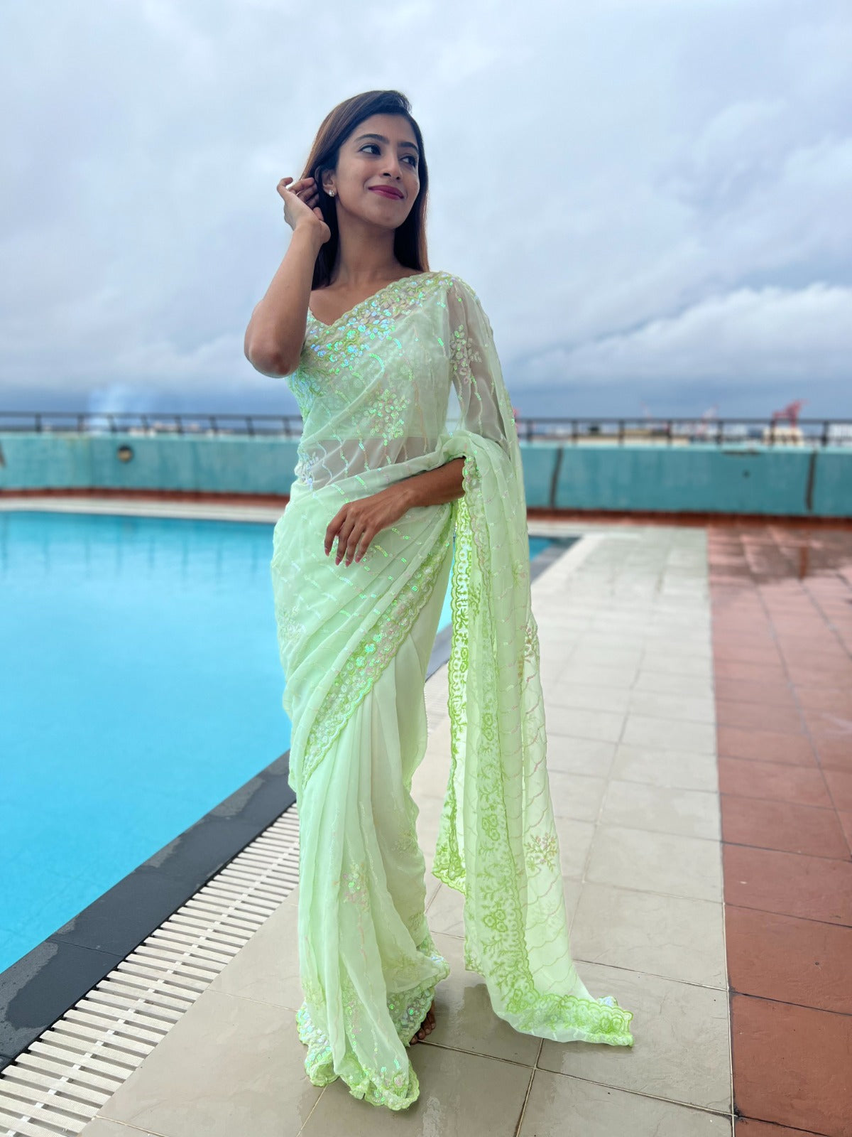 Party Wear Georgette Saree