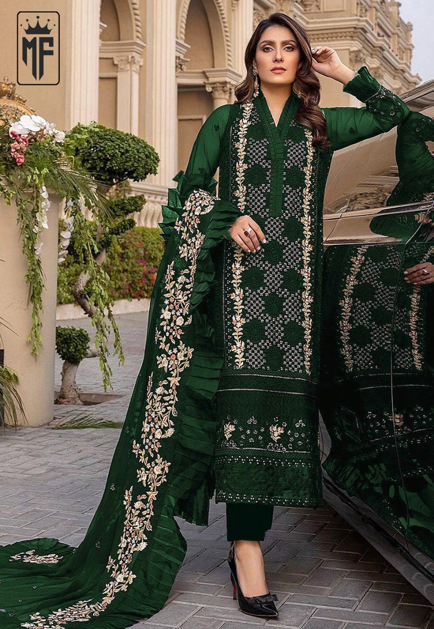 New Long Top With Beautiful Embroidary Work Pakistani Suit With Designer Duppata