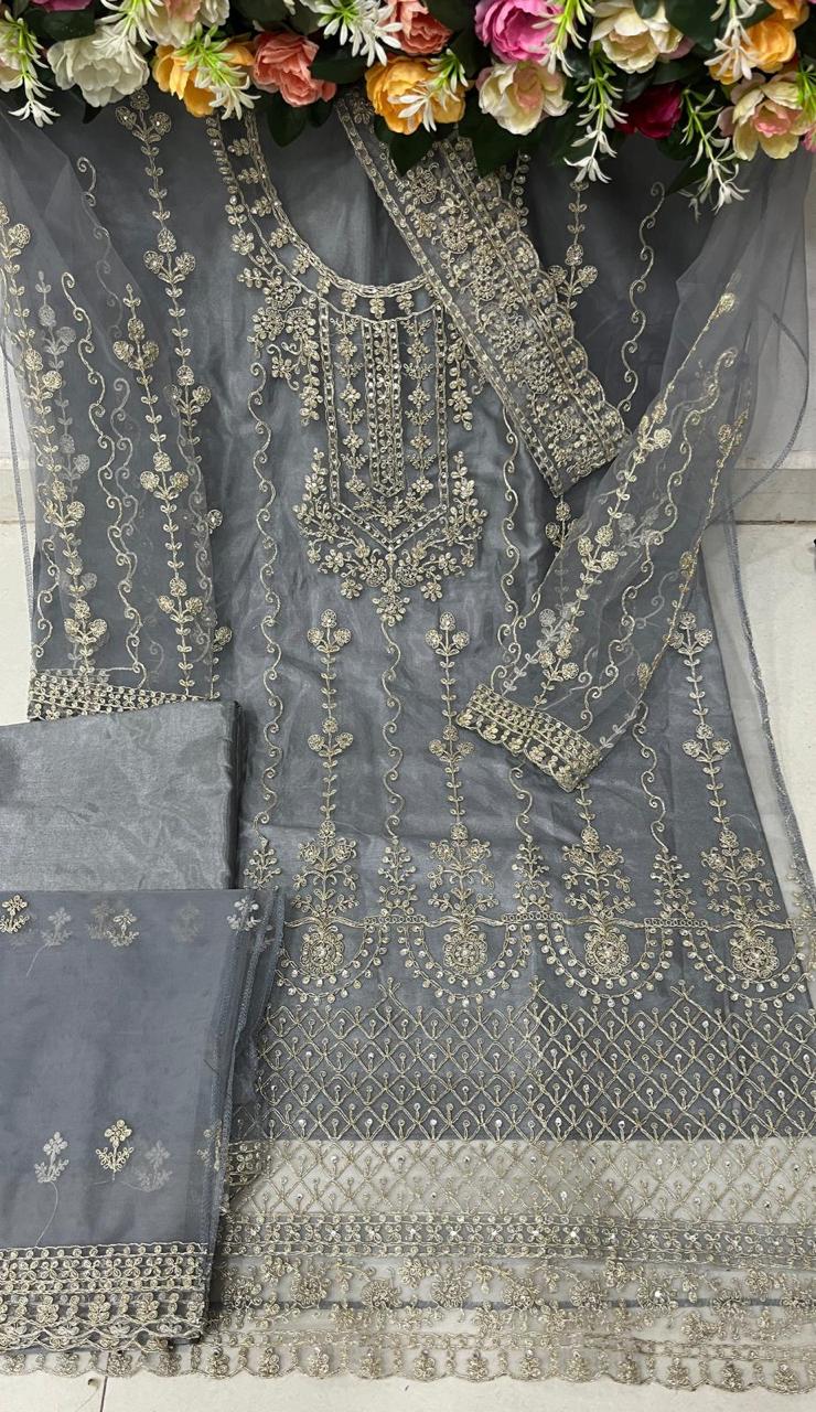 Butterfly Heavy Net With Codding Embroidary And Stone Work Festival Wear Salwar Suit