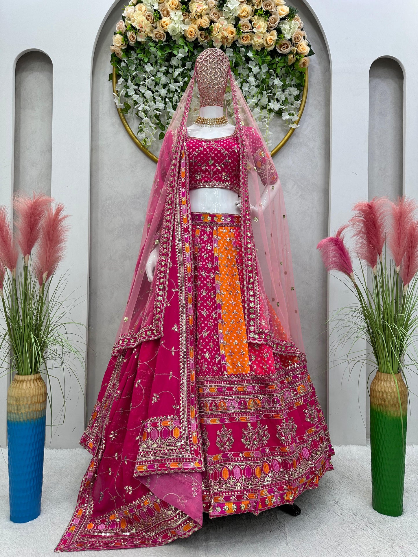 Wedding Wear Georgette Heavy Designer Lehenga Choli