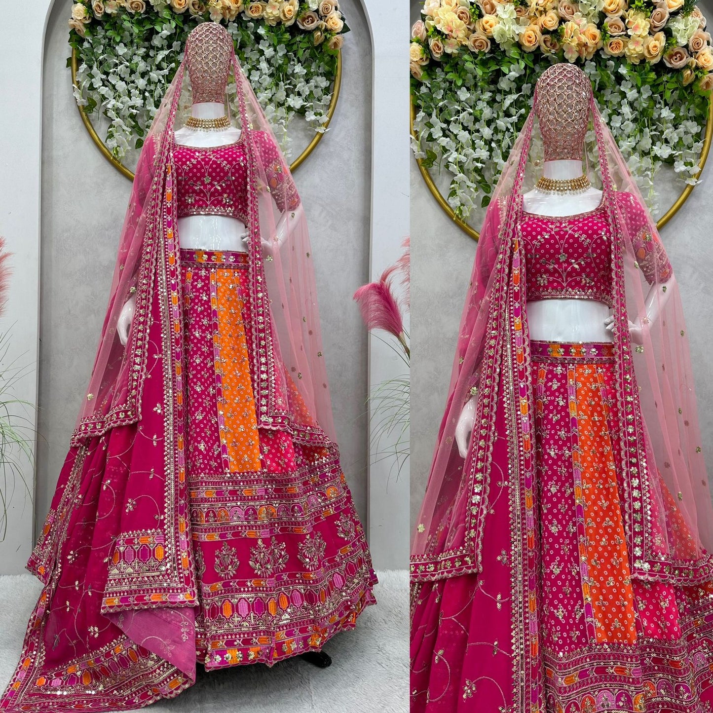 Wedding Wear Georgette Heavy Designer Lehenga Choli